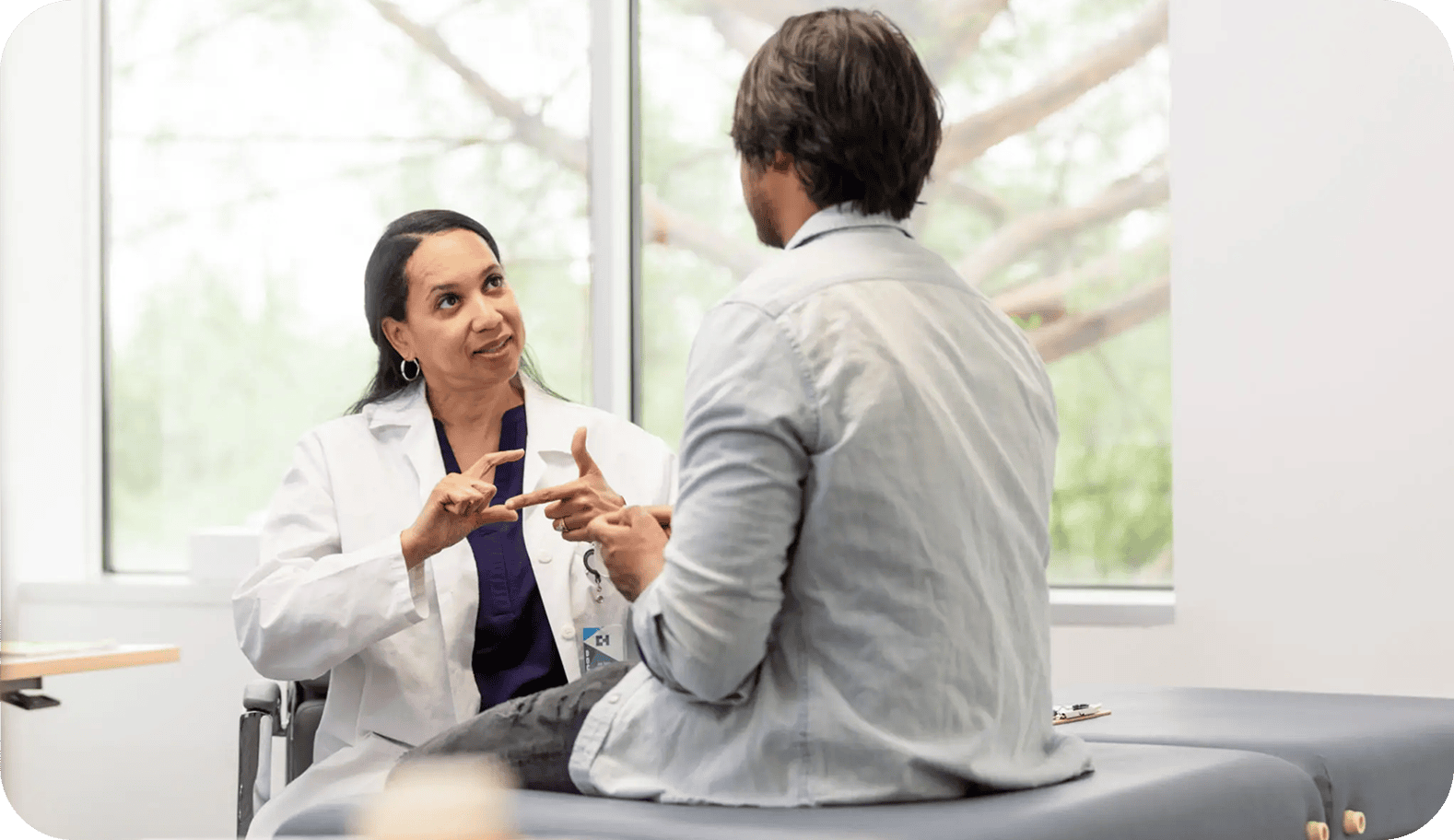 Doctor and patient in consultation